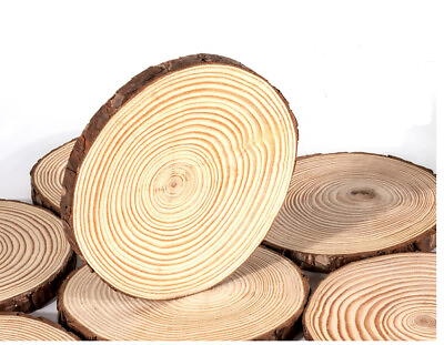 #ad Round Wood Log Slices Disc Pine Wooden Crafts DIY Wedding Decretive Blanks Decor $25.90