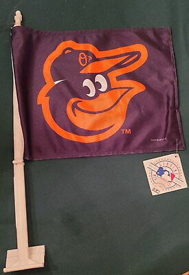 #ad Baltimore Orioles MLB Baseball Window Car Flag Team Logo Sports NWT $17.99