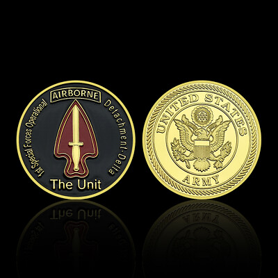 #ad American Army The Unit Airborne Gold Coin 1st Special Forces Operational Medal $3.68