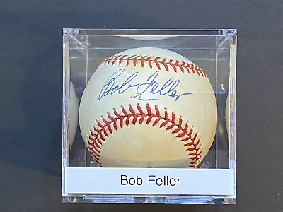#ad Bob Feller Autographed Indians #x27;94 Season Rawlings Official AL Baseball Beckett $39.99