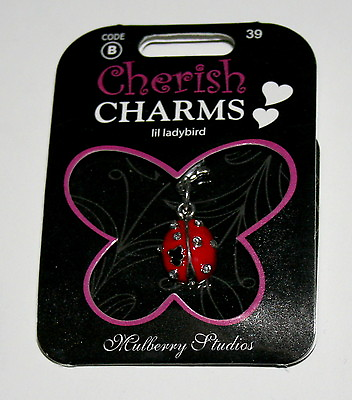#ad Mulberry Studios Cherish Charms # 39 Lil Ladybug NEW MIP For Bracelet $11.99