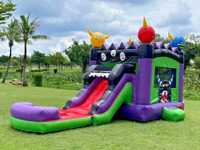 #ad Monster Inflatable Combo Bounce House Slide Commercial PVC Pool w 1.5HP Blower $1886.00