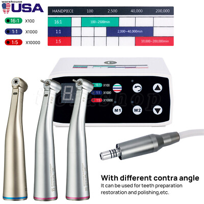 #ad NSK Style Dental Brushless LED Electric Micro Motor 1:5 Increasing Handpiece UPS $173.99