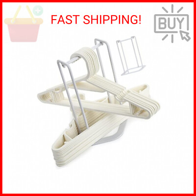 #ad Portable White Hanger Organizer Stand for Closet and Laundry Room $8.93
