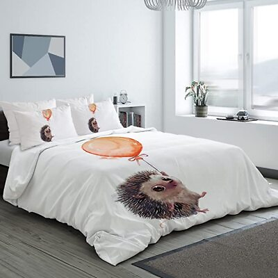 #ad Cute Hedgehog Bedding Duvet Quilt Cover Set 3piece with Pillowcase for Kids Teen $39.99