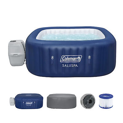 #ad Bestway Coleman Hawaii AirJet Inflatable Hot Tub with EnergySense Cover Blue $604.99
