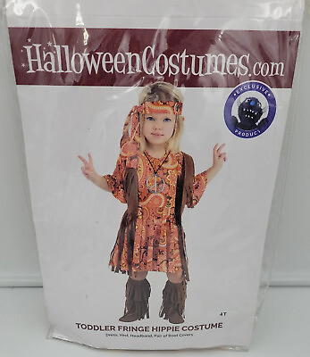 #ad Fringe Hippie Costume Toddler 4T New $32.00