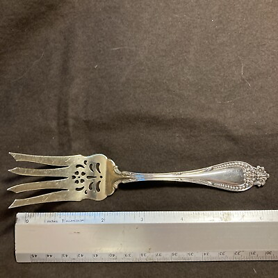 #ad Florence Roger Williams Sterling Silver cold meat beef serving fork Mount Vernon $45.00