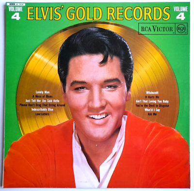 #ad NM EX ELVIS PRESLEY Gold Records Volume 4 VINYL LP 1968 Orange Label GBP 12.99