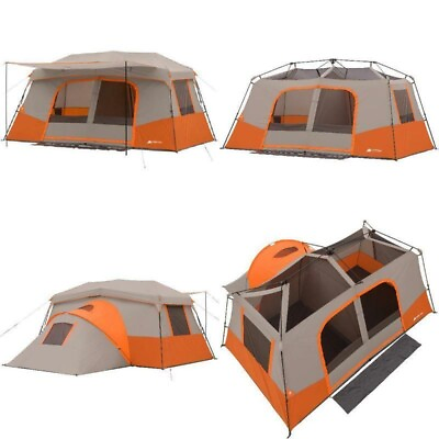 #ad Ozark Trail 11 Person 3 Room Instant Cabin Tent Outdoor Camping amp; Private Room $169.99