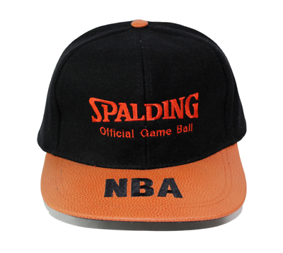 #ad Vintage Deadstock SPALDING Official Game Ball Adjustable OSFA Strapback Hat Cap $29.99