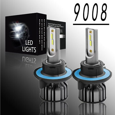 #ad 2x H13 9008 Upgraded LED Headlights Bulbs Highamp;Low Beam For Ford F 150 2004 2014 $29.99