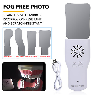 #ad Dental Occlusal Mirror Fog Free LED Intra Oral Photo System 4*Mirrors Anti Fog S $36.99