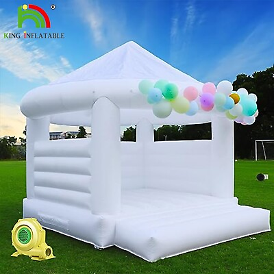 #ad 13x12FT PVC White Wedding Tent Inflatable Bouncy Castle Jumping Bed For Party US $1298.50