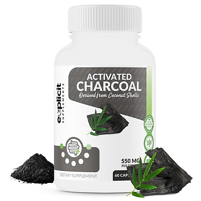 #ad Activated Charcoal Highly Absorbent Natural Detoxification 1 Month Supply $12.99