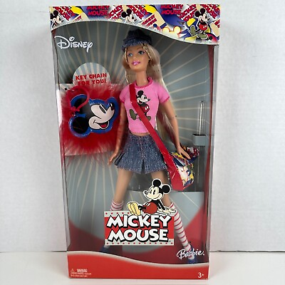#ad Mickey Mouse Barbie Doll Disney 2004 Mattel H6468 NEW in Box $24.97