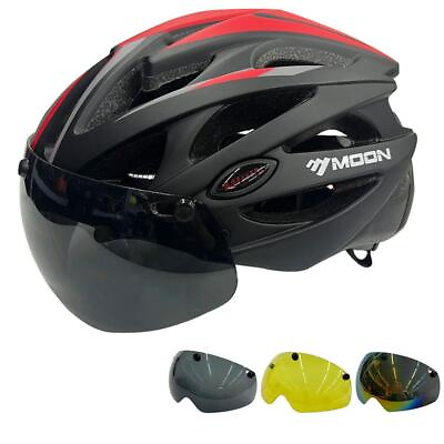 #ad Integrally molded Cycling Ultralight Bike Helmet Racing Unisex Magnetic Glass $51.99