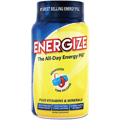 #ad ENERGIZE America#x27;s #1 Selling All Day Energy Pill 84 Time Released Tablets $24.99