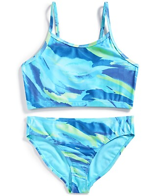 #ad ID Ideology Toddler Girls Brushstroke Bikini Two Piece Swimsuit Butterfly Blue $9.75