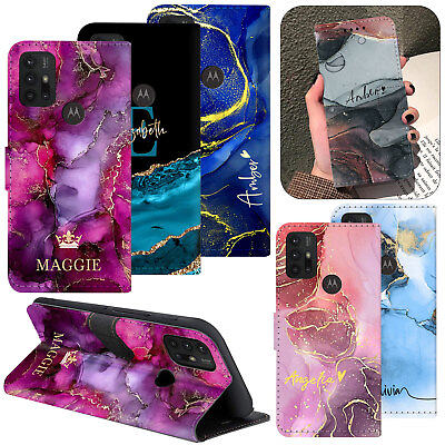 #ad Personalised Wallet Leather Case Cover For Motorola Moto G Stylus G Power G Play $12.89