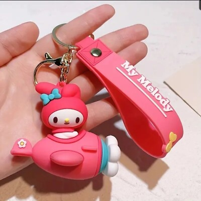 #ad Sanrio My Melody Charm Keychain Key Ring Backpack $11.99