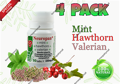 #ad 4 pack Valerian Hawthorn Mint Tablets Natural Sleep Aid Anti Stress Anxiety $17.98