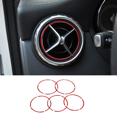 #ad For Benz A B CLA GLA Class 5* Red Front Center Inner Air Vent Outlet Cover Trim $13.99