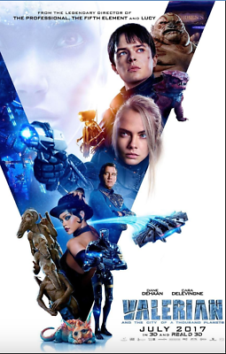 #ad VALERIAN AND THE CITY OF A THOUSAND PLANETS 2017 MOVIE POSTER ORIGINAL 2 SIDED. $24.99