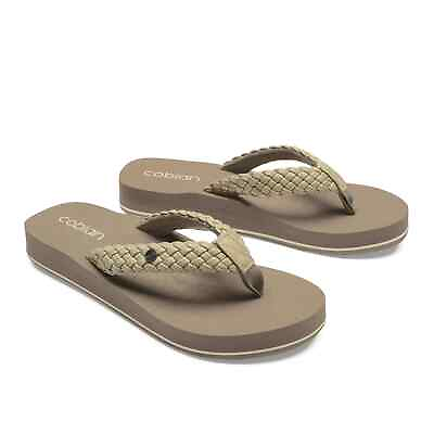 #ad Women Cobian Braided Bounce Flipflop BRB10 110 Cream 100% Authentic New $49.99