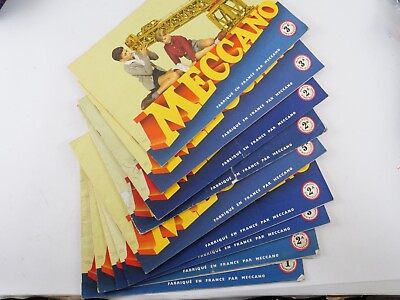 #ad Set Of 9 Catalogues Meccano No 1 2A 3A And 5A Of 1954 To 1959 $19.34