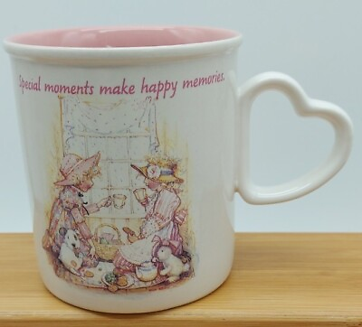 #ad HOLLY HOBBIE Heart Handle Mug “Special Moments Make Happy Memories” 3 1 2quot; 21 $12.74