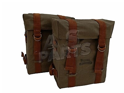 #ad Fit For Royal Enfield Classic 350cc 500cc Olive Color Military Pannier Bags $58.50