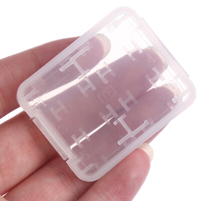 #ad 2Pcs 8 in 1 Transparent TF MS Memory Card Holder Plastic Case Storage .RI h AU $4.44