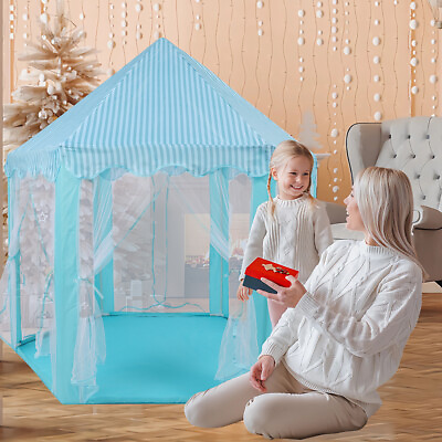 #ad Kids Play Tent for Girls Large Princess Tent Castle Playhouse with Star Lights $33.56