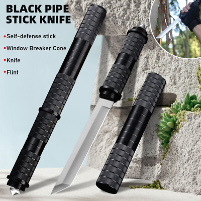 #ad 11.4quot; Fixed Blade Outdoor Tactical Survival Hunting Pipe Knife Military Tool $19.99