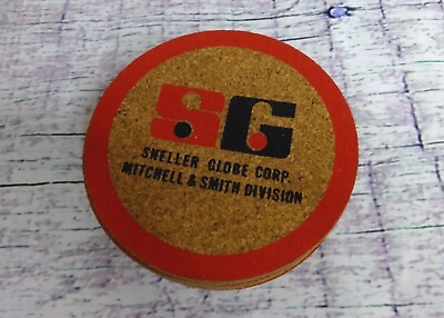 #ad Lot of 7 Vintage Cork Coasters Sweller Globe Corp Mitchell amp; Smith Division $8.99