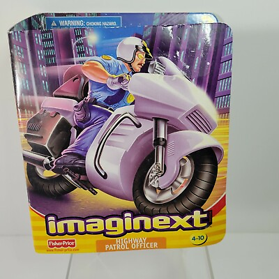 #ad Imaginext Highway Patrol Officer Motorcycle Fisher Price Sealed 2002 Police NOS $17.59