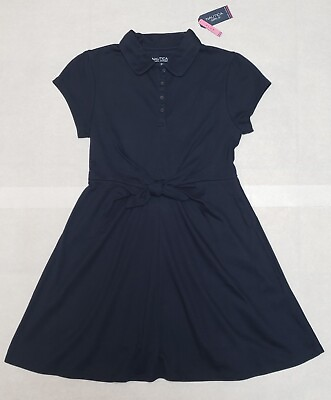 #ad Nautica Girls Polo School Uniform Dress Navy Size Large 12.5 14.5 Plus NEW $18.00