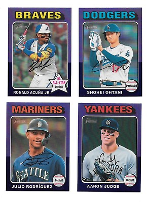 #ad 2024 Topps Heritage Hot Box Chrome Purple Refractor You Pick Complete Your Set $12.97