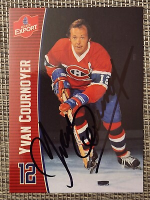 #ad Molson Export Yvan Cournoyer Signed Card Hockey Auto 12 Montreal Canadiens C $15.99