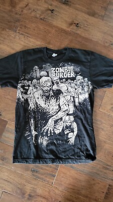 #ad Mens Zombie Burger amp; Drink Lab T Shirt MEDIUM American Apparel $29.00