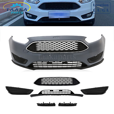 #ad Front Bumper Cover Grill Grille Valance For Ford Focus 2015 2016 2017 2018 $54.99