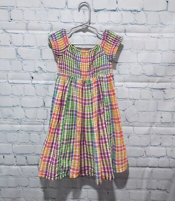 #ad Crewcuts Size 4 Girls Spring Colorful Rainbow Stripes Twirl Dress $21.00