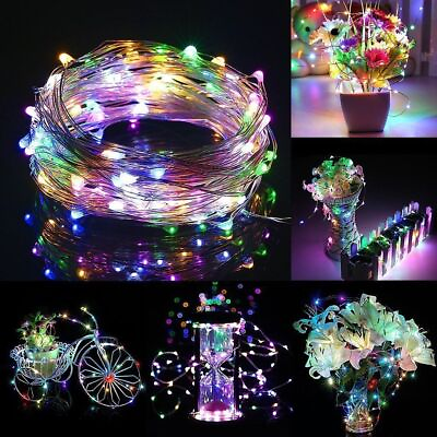 #ad 2M 5M 20 50LED Fairy String Light USB Copper Wire Garden Party Decor Lamp $0.99