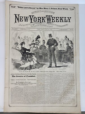 #ad Street and Smith#x27;s NEW YORK WEEKLY Newspaper Magazine June 16 1873 No.32 $34.99