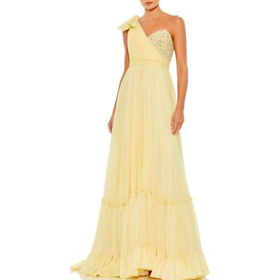 #ad Mac Duggal Womens Chiffon Metallic Formal Evening Dress Gown BHFO 4526 $178.99