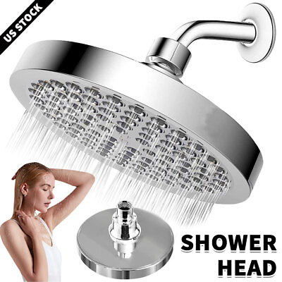 #ad Luxury Shower Head High Pressure Waterfall Bathroom Showerhead Adjustable Angles $12.23