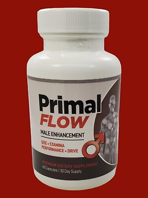 #ad PRIMAL FLOW Male Enhancement Stamina Performance Prostate Supplement 60 Caps $23.99