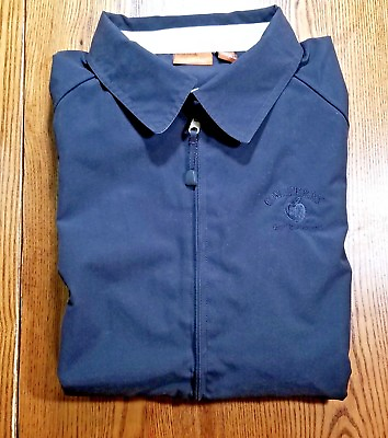 #ad Harriton Mens Large Zip Up Jacket Blue quot;GW Perry Golf Tournamentquot; $19.05