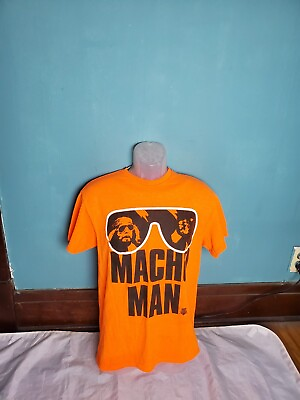 #ad Randy Savage Macho Man WWE Wrestling Men#x27;s Size Medium M Safety Orange $21.99